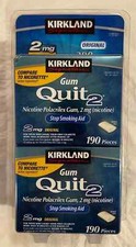 Kirkland Signature Quit Gum, 2 mg. 380 Pieces , Original Flavor, FREE SHIPPING