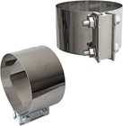 Exhaust Clamp Butt Joint Exhaust Pipe Muffler Clamp Band Stainless Steel for Car