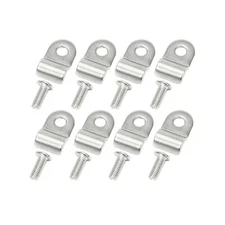 3/8 Stainless Steel Brake Line Clamps Clips Screws Streetrod Ratrod Hotrod 16PC