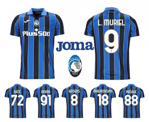 Maglia ufficiale ATALANTA 2021/22 JOMA Adulto-Bambino Ilicic Muriel Duvan  Zapata | eBay