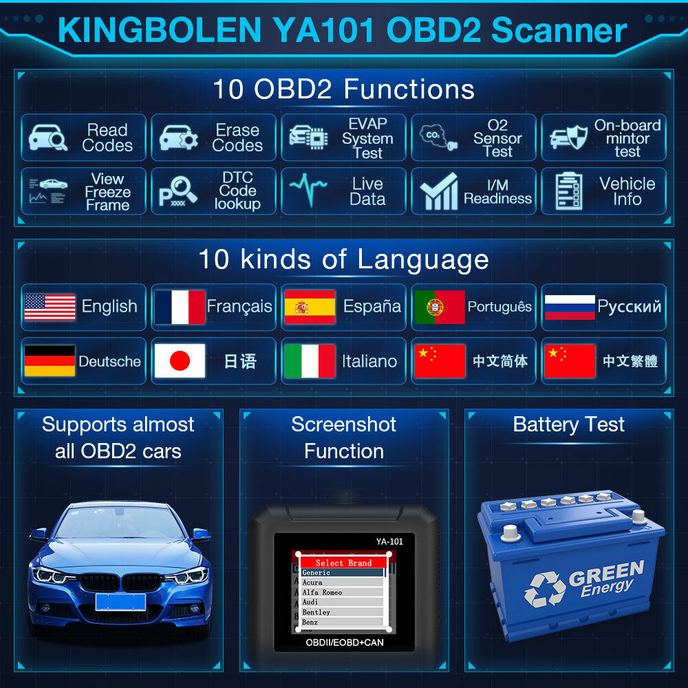 2023 Profi Fehlerauslesegerät KFZ OBD2 Diagnosegerät Auto Scanner für VW BMW