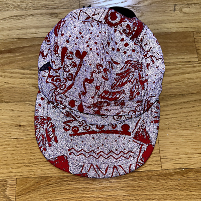 Vintage LL Bean Reflective 5 Panel Hat 90s Cap 3M All Over Print 