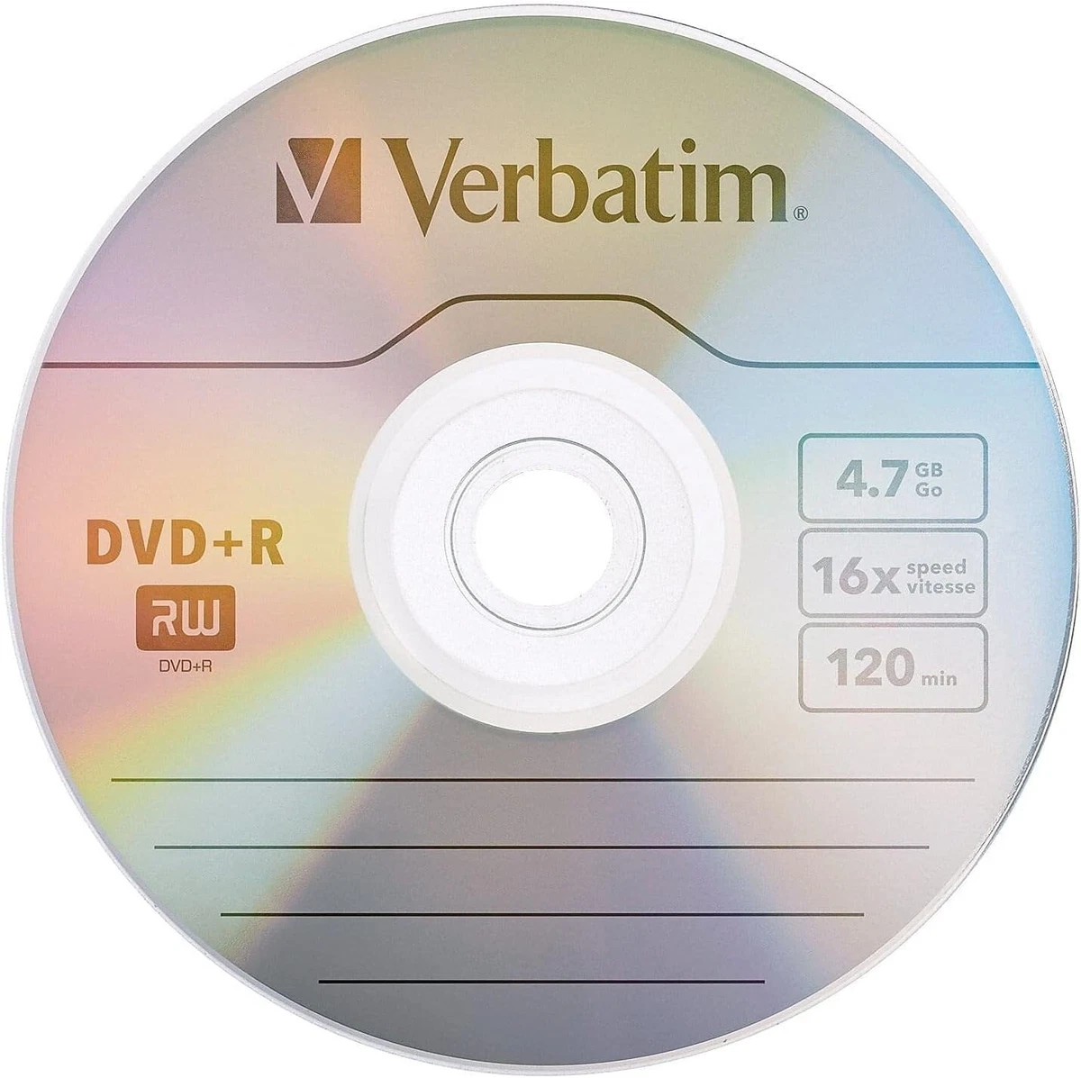 Verbatim DVD+R 4.7GB 16x AZO Recordable Media Disc 50 Disc Spindle 95136