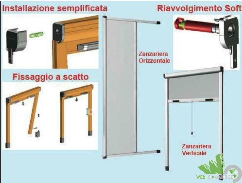 Zanzariera a Rullo Bronzo 120x250cm - Eleganza e Protezione Verticale