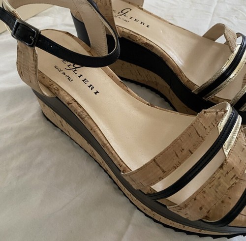 Gibellieri platform wedge sandals NWB - 第 9/12 張圖片