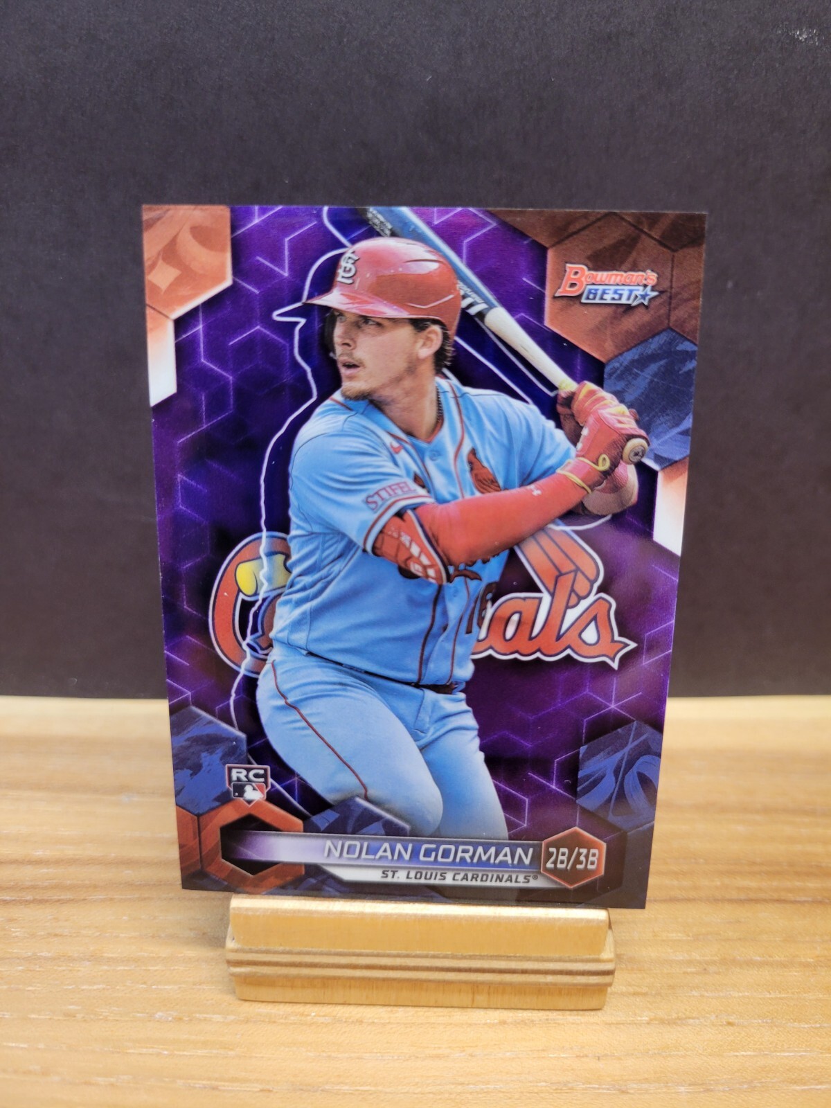 Nolan Gorman 2023 Bowman's Best Purple /250 St. Louis Cardinals Rookie #29