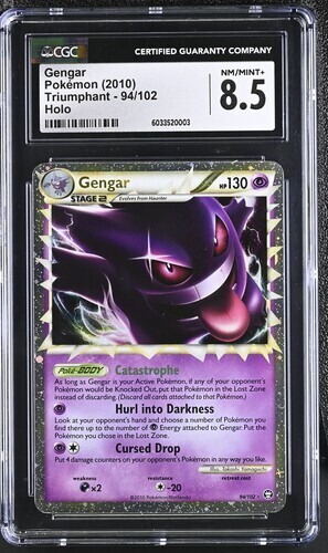 CGC 8.5 Gengar 94 Triumphant Prime Holo Pokémon Card NM/Mint+