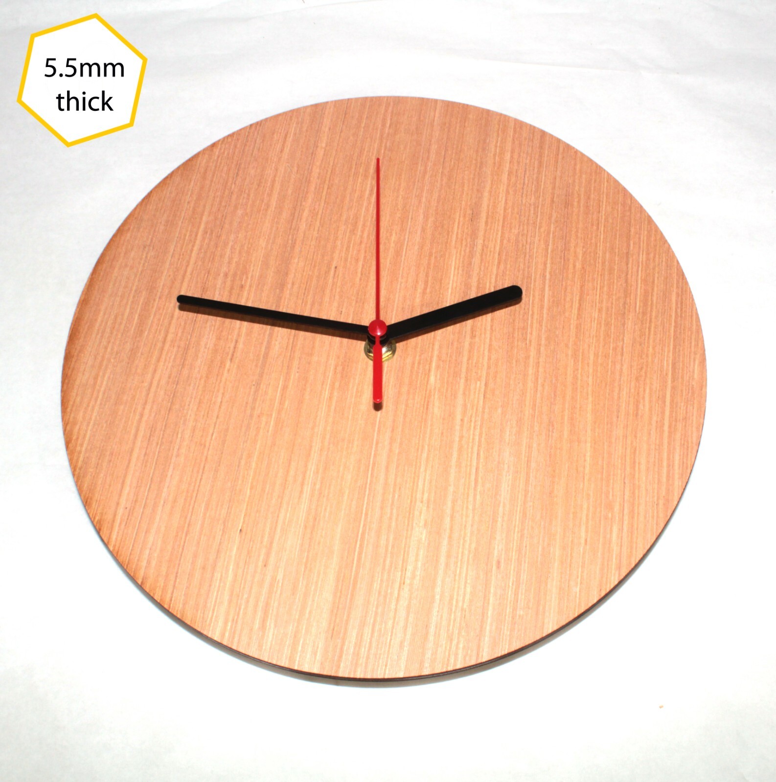 Wooden Clock Blank Plywood Face 24cm with Quartz Clock Movement x 1