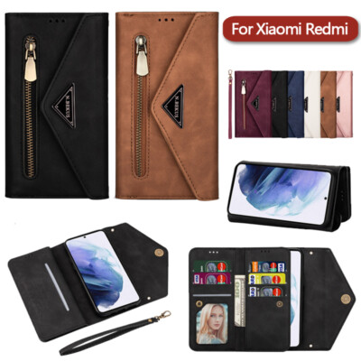 Handy Hülle Für Xiaomi Redmi Note 11T 10 Pro 9 Stoßfest Leder  Lanyard Flip Case