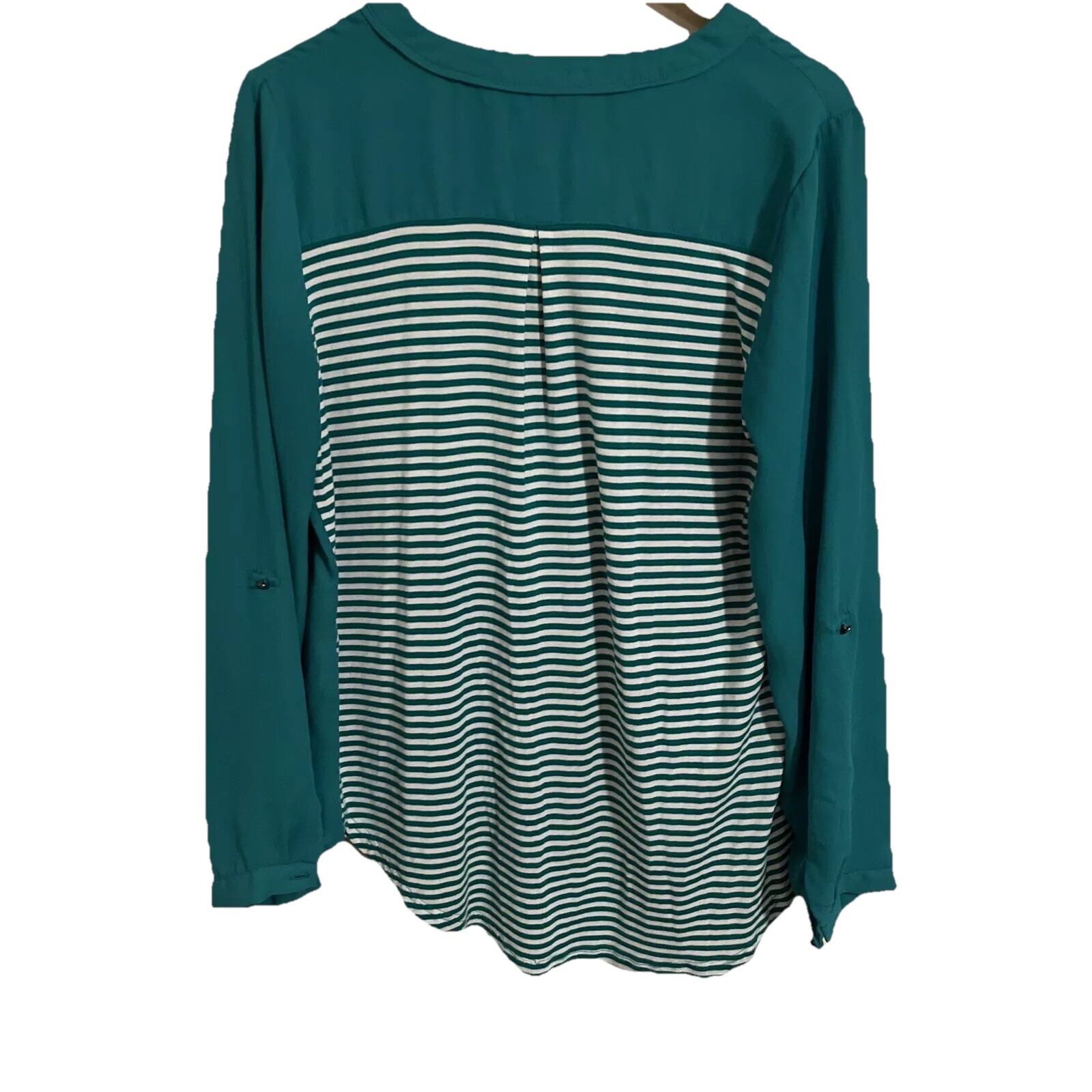 Casual Modern Top Seasonal Green Takara Women’s Blouse Zipper Pocket Comfy Fit