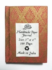 Handmade Paper Journal 3  x 4   100 Pages 