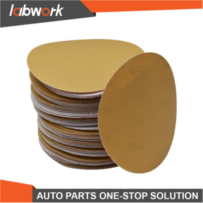 Labwork Hook Loop Pads Sanding Disc Flocking 320 Grit NO-Hole 100 Pack 6'' Discs