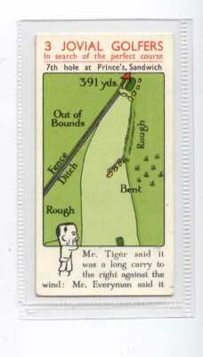 (Jj5497) CHURCHMAN, 3 JOVIAL GOLFERS, 7TH HOLE AT PRINCES, SANDWICH, 1934, #7 SEAS