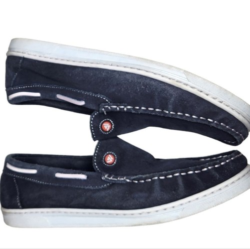Way by Beppi Gamuza Cuero Mocasines Zapatos de Cubierta Sin usar, en caja Azul Marino Blanco Portugal 42 - Imagen 9 de 15