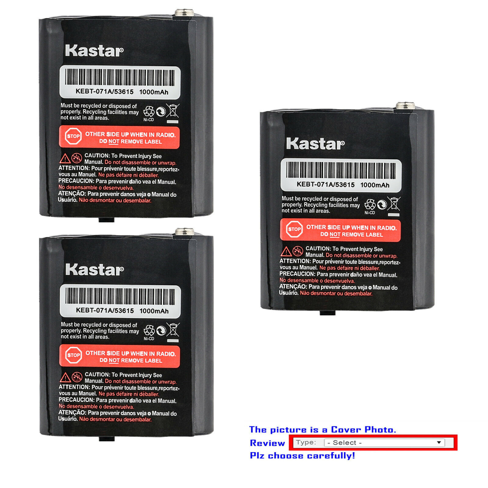 Kastar 1000mAh Ni-CD Battery for Motorola TalkAbout MR350R VP MR350TPR MR355