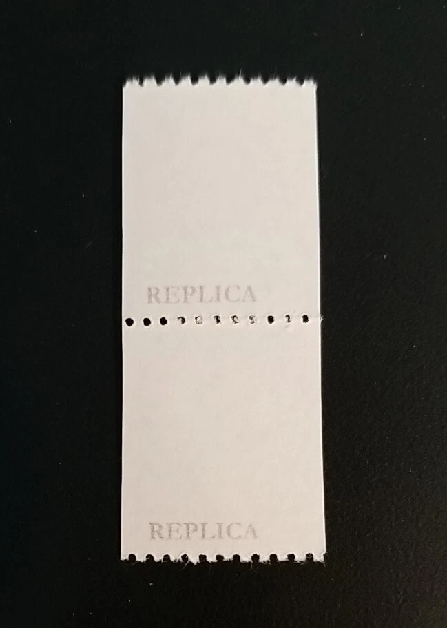 US Stamps SC# 317 1908 5c Abraham Lincoln Coil Pair Stamp Replica - Image 2 of 2