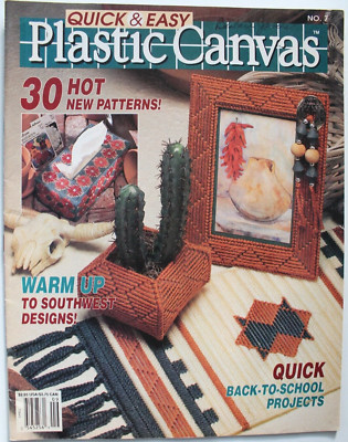 Quick & Easy Plastic Canvas Magazine Pattern Book Aug/Sept 1990 30 Projects
