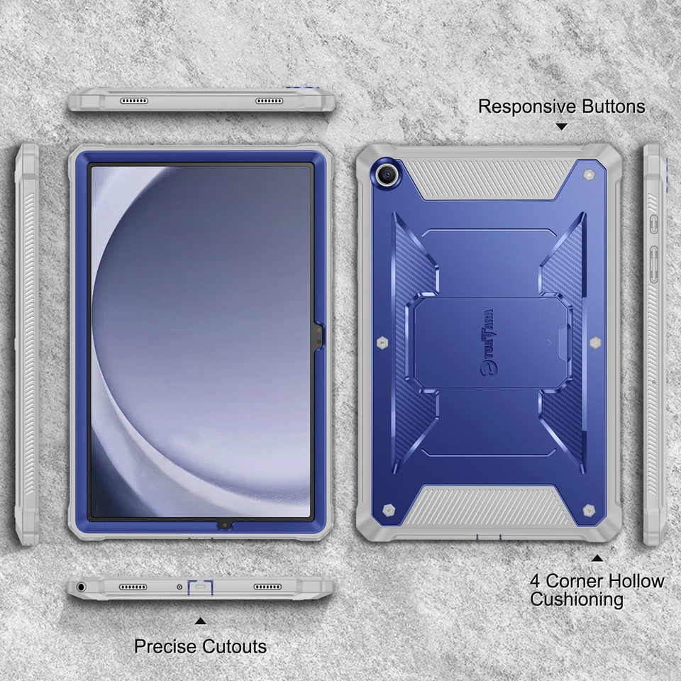 防震保护壳 适用于三星 Galaxy Tab A9 Plus 11 英寸 2023 坚固保护套 支架 — 第 3/4 张图片