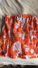 NWOT Mens XXL Kanu Surf Swim Board Shorts Cargo Orange Floral New Without Tags