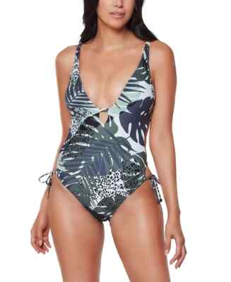 NWT BAR III Printed Side Tie One Piece Swimsuit XS yjn1324