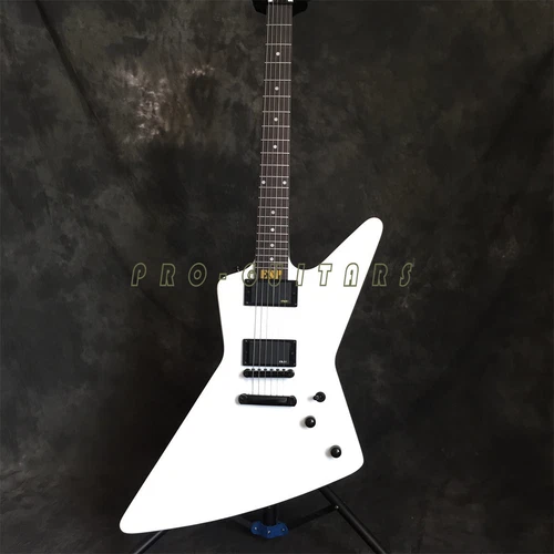 1984 White Explorer Electric Guitar H-H Pickups  Mahogany Body&Neck Black Parts