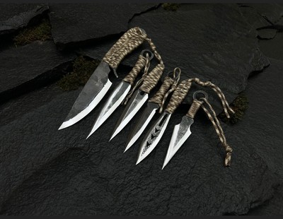 Set of 6 PCS, Knife for Camping, Hunting and Ninja Training, Hunting Tool, Boot