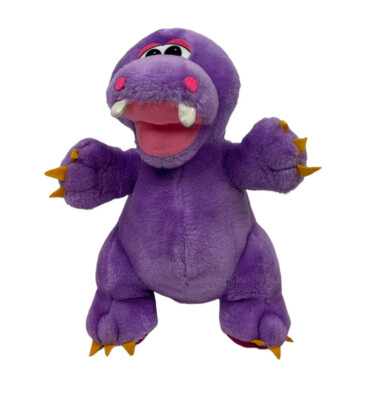 Vintage Cousin Clyde Purple Dinosaur Plush Pink Scales Stuffed