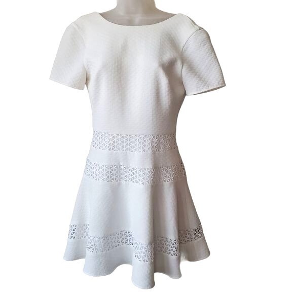 CHELSEA28 Womens Dress SZ XS Ivory Lace Short Sleeve Textured A-line Casual | eBay CHELSEA28 Womens Dress SZ XS Ivory Lace Short Sleeve Textured A-line Casual | eBay