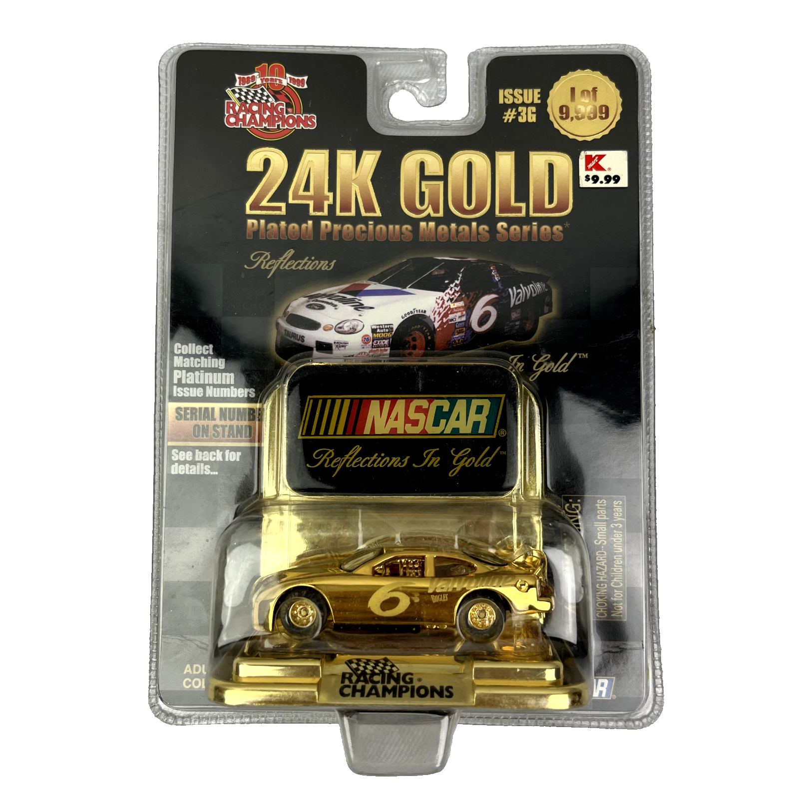 24K Gold Plated Racing Champions Commemorative #3G Limited Edition 1 of 9999