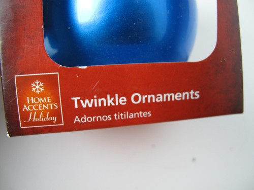 Home Accents Twinkle Lights Ball Ornament Christmas Ornament Brand New With Tags - Picture 3 of 6