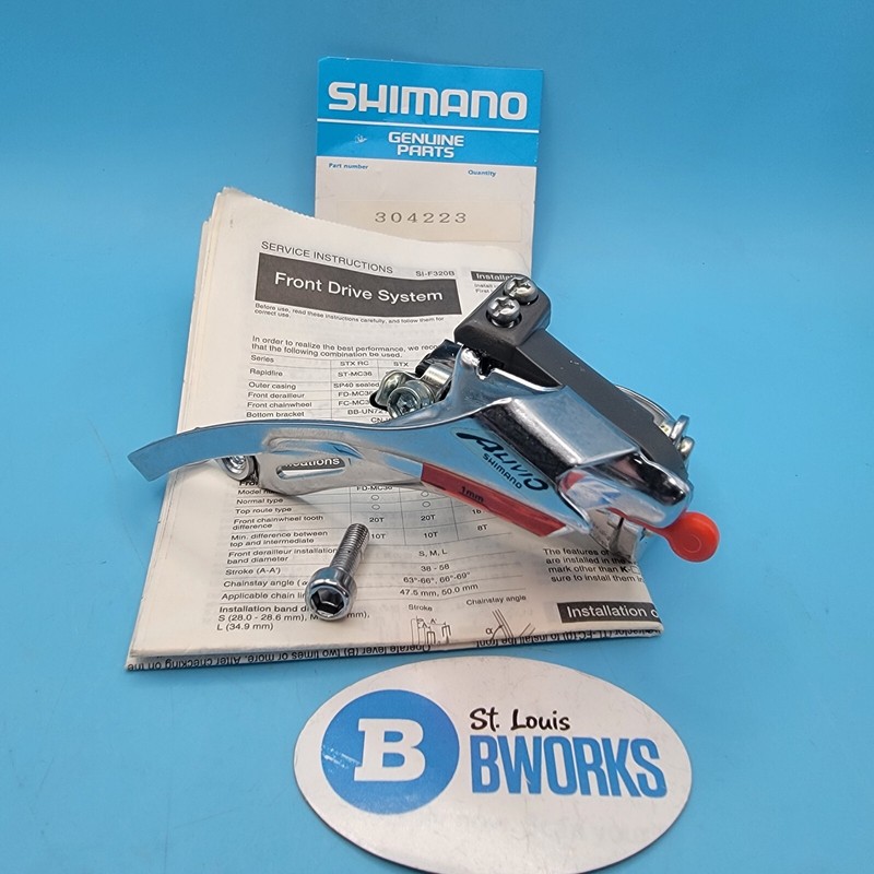 Shimano Alivio Front Derailleur 31.8mm Clamp Bottom Pull FD-MC14 NOS Vintage h26