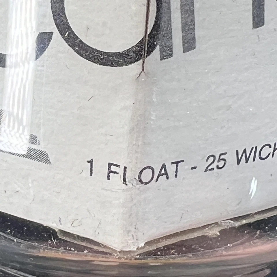 Vela de cristal Libbey aceite y agua flotador y mechas 9” vintage nueva años 70 vintage Foto 3 de 4