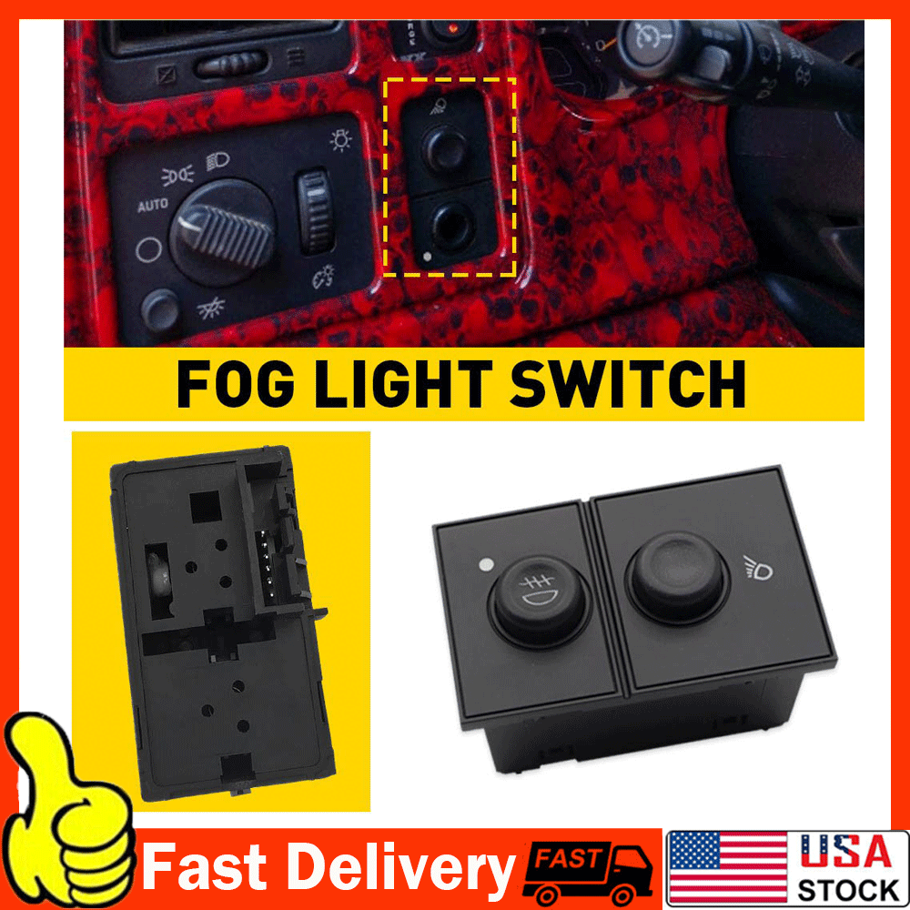 ZAPOSTS Fog Light & Headlight Switch For 2003-2007 GMC Sierra, Chevy Silverado, Cadillac Escalade - Replaces 15143597