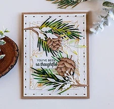 Pine Cone Leaf Decoration Metal Cutting Dies, Cut Stencils & Embossing Paper ...