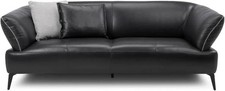 DFS Iconica Leather 3 Seater Sofa - Palatial Black