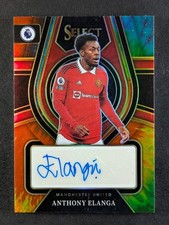 2022-23 Panini Select EPL ANTHONY ELANGA 1/25 Auto Tie-Dye Prizm #SS-AEL