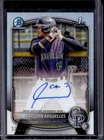 2025 Bowman Chrome Cristian Arguelles Auto Refractor 1st Prospect #/499 Rockies