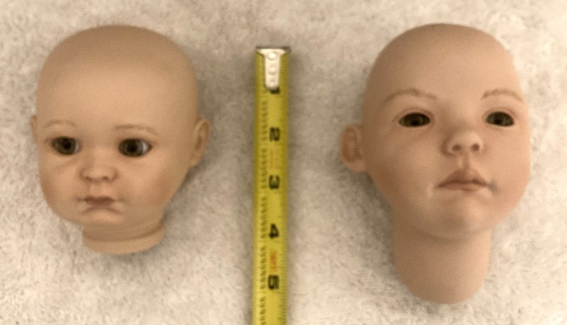 porcelain doll heads - B. Tootles and Hugo