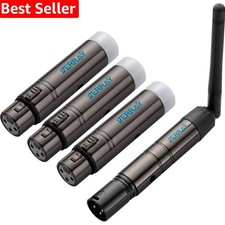 Wireless DMX512 1Transmitter 3Receivers Kit Plug-in Power Non-Battery - No