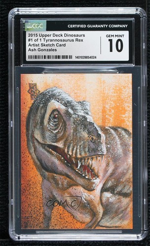 2015 Dinosaurs Achievements 1/1 Ash Gonzales CGC 10 Gem Mint Auto Sketch p1l