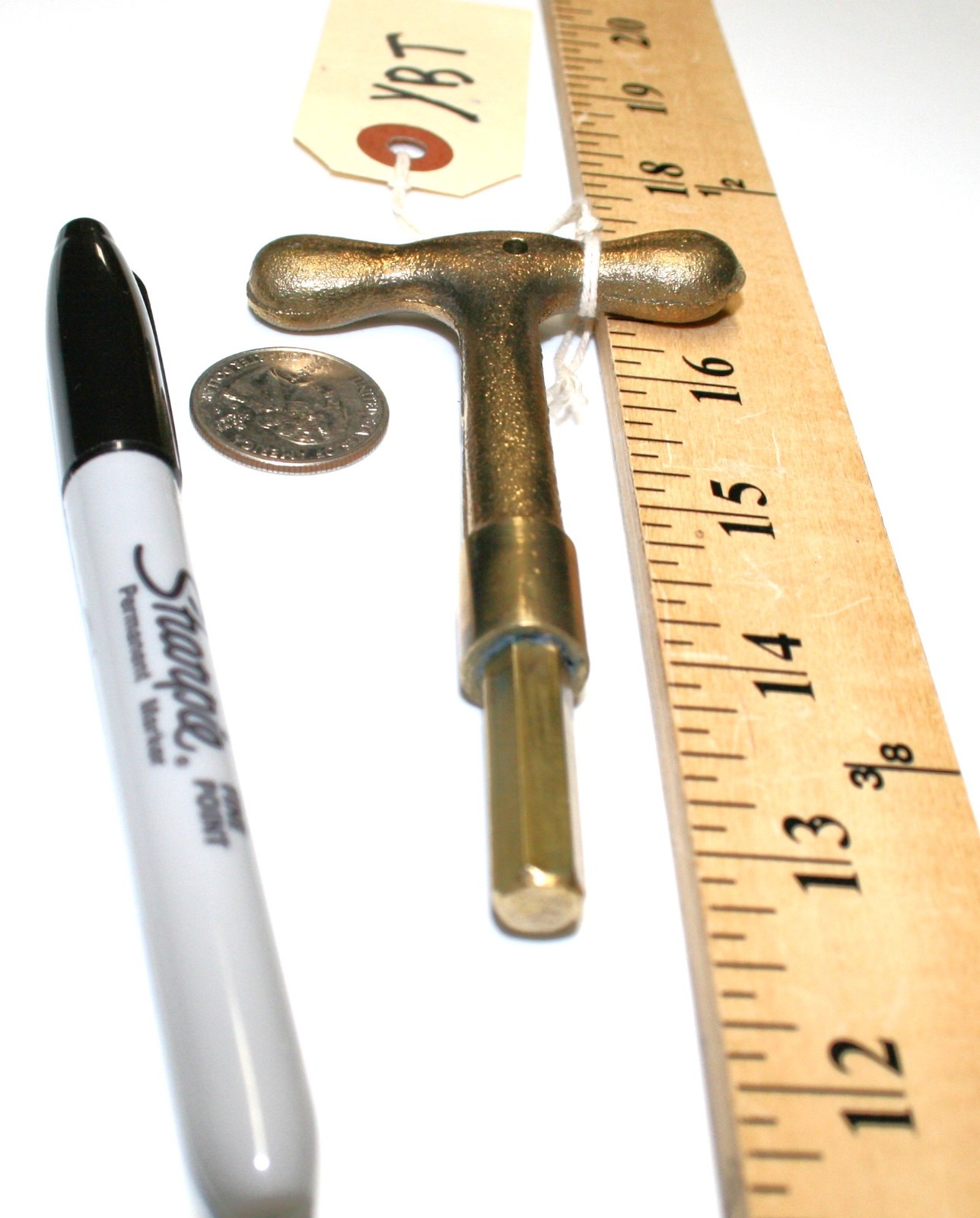 Brass T-handle Casket Key /Coffin Key