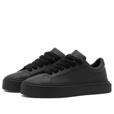 Cole Buxton Wilson Triple Black Leather Sneakers UK8