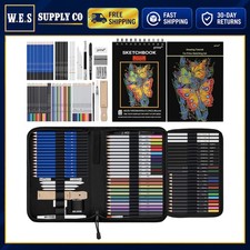Drawing Set 76 Pack Art Pencils Sketching Kit with Sketch Pad and Accessories