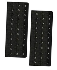 Corset Bra Extender 2pcs 11 Hook:black(long 9.25in/0.79in Spacing