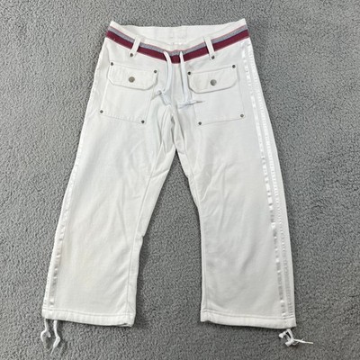 Triple Five Soul Cropped Pants Vintage White Sweatpants Women's XS NWT