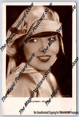 Silent Film Actress Coleen Colleen Moore Hat Portrait Iris Verlag RPPC ~1920s