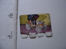 Metal plate in canvas 31 Peugeot 1895 automobile COOP of the 60s