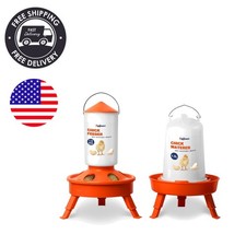 Chick Feeding  Watering Solution: 1.5kg Feeder and 1.5L Waterer with 3 Heights