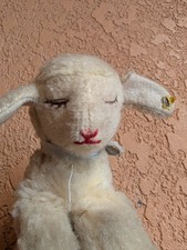 Vintage Steiff 10" Floppy Lamby Lamb Sheep Plush Stuffed Animal Button Ear Tag