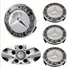 4PCS For Mercedes Benz Wheel Center Caps Emblem Rim Hub Cover Black Badge Logo🔥
